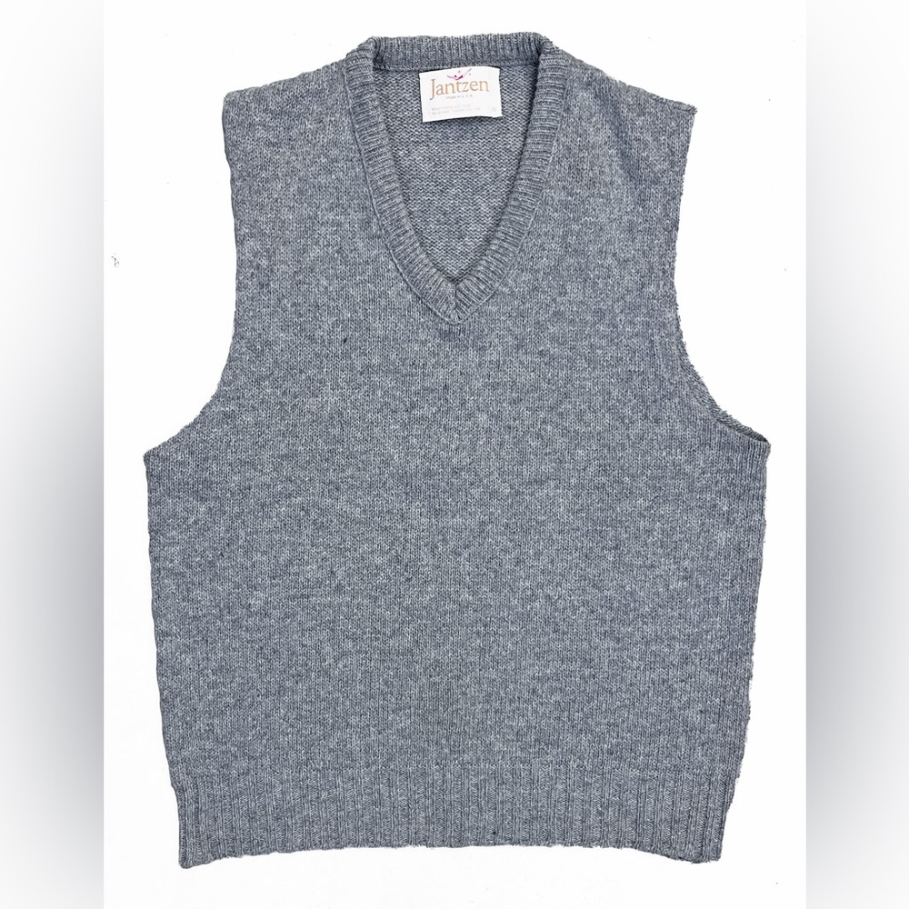 Jantzen Vintage U.S.A. Made Acrylic Wool Pullover V-Neck Vest Men's Medium